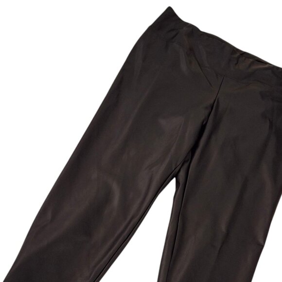 Catherine Malandrino Size 2X Faux Leather Pants Flat Front Stretchy Pullon - Picture 2 of 4